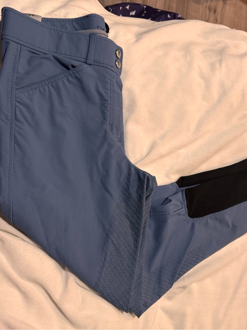 Women's Performance Riding Breeches in Dusty Blue